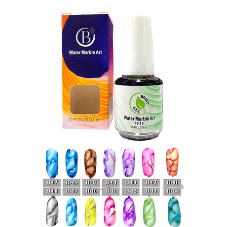 Bossy Water Marble Art (15ml) H-13 - Jessica Nail & Beauty Supply - Canada Nail Beauty Supply - MARBLE INK