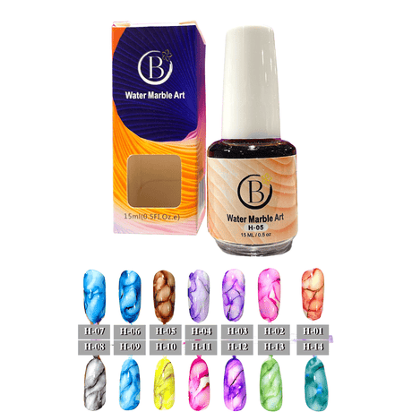 Bossy Water Marble Art (15ml) H-05 - Jessica Nail & Beauty Supply - Canada Nail Beauty Supply - MARBLE INK