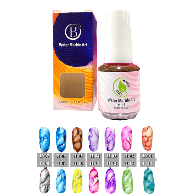 Bossy Water Marble Art (15ml) H-11 - Jessica Nail & Beauty Supply - Canada Nail Beauty Supply - MARBLE INK