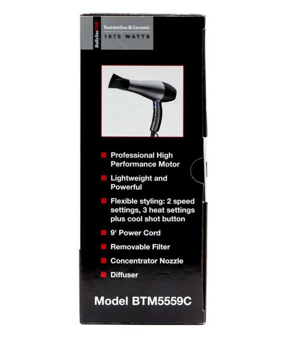 BaBylissPRO TT Tourmaline and Ceramic Hair Dryer BTM5559C