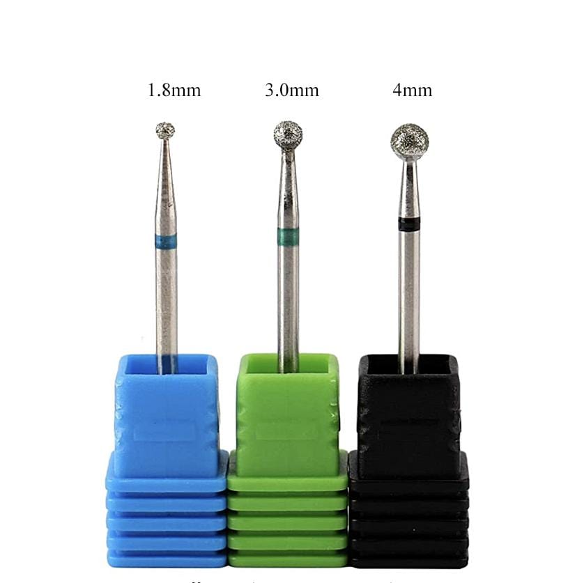 JNBS Drill Bit | Diamond Carbide | Cuticle Ball Head Bits ( 3/32 ...