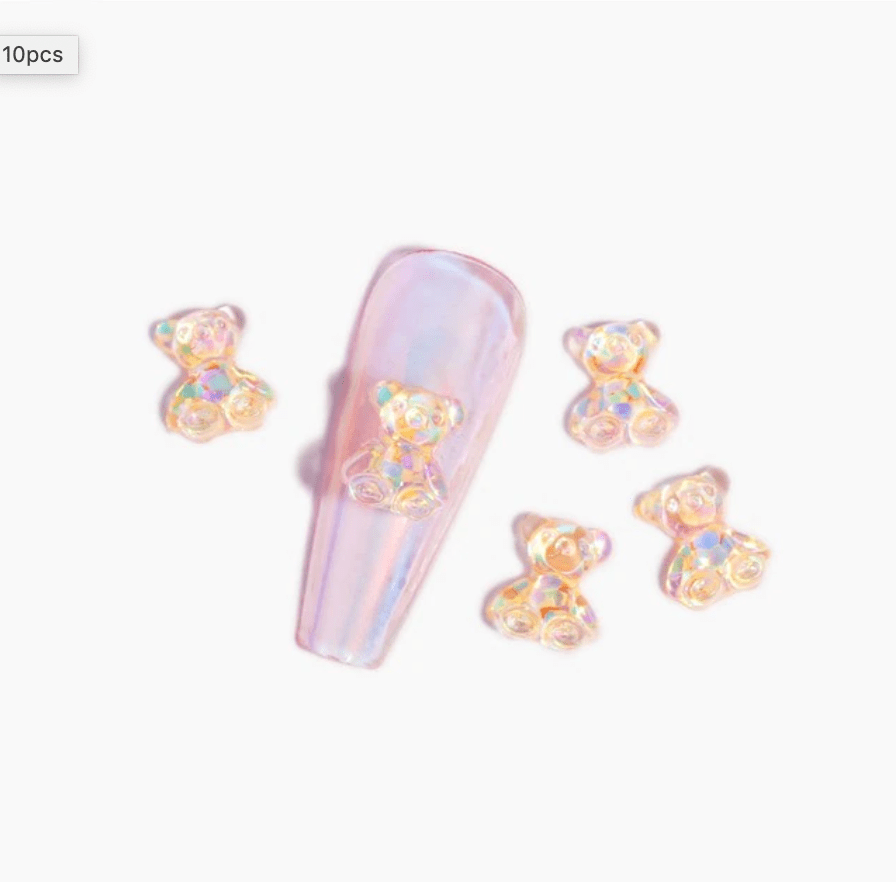JNBS 3D Kawaii Charm Art Glitter Gummy Bear (Jar of 3 pcs) 1 – Jessica Nail  & Beauty Supply