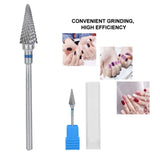 JNBS Carbide Bit Cuticle & Underneath Silver Conical Shape (3/32") C5010344