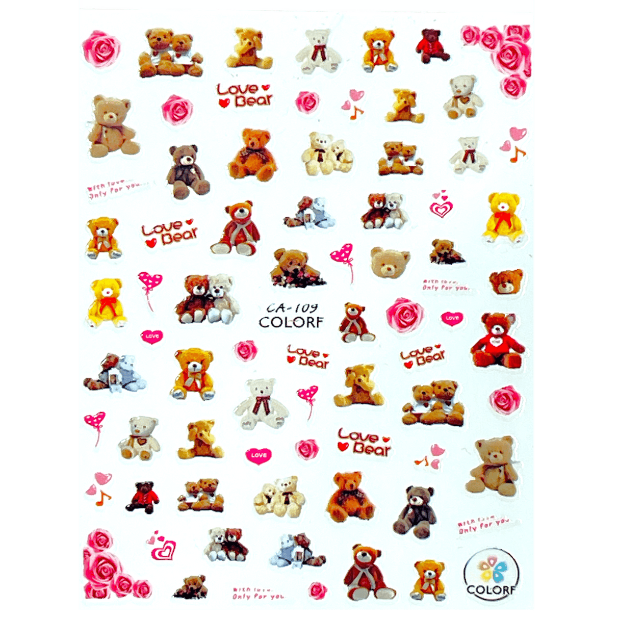 JNBS Love Bear Nail Sticker