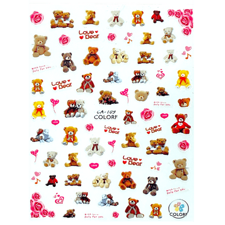 JNBS Love Bear Nail Sticker