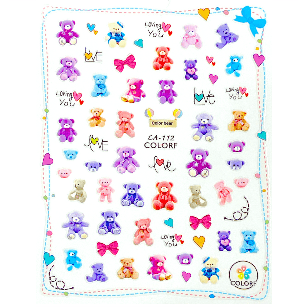 JNBS Love Bear Nail Sticker