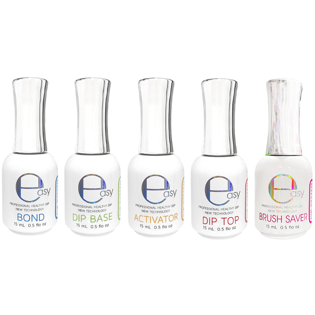 EASY Essential Dip Liquids Set of 5pcs With Brush Saver