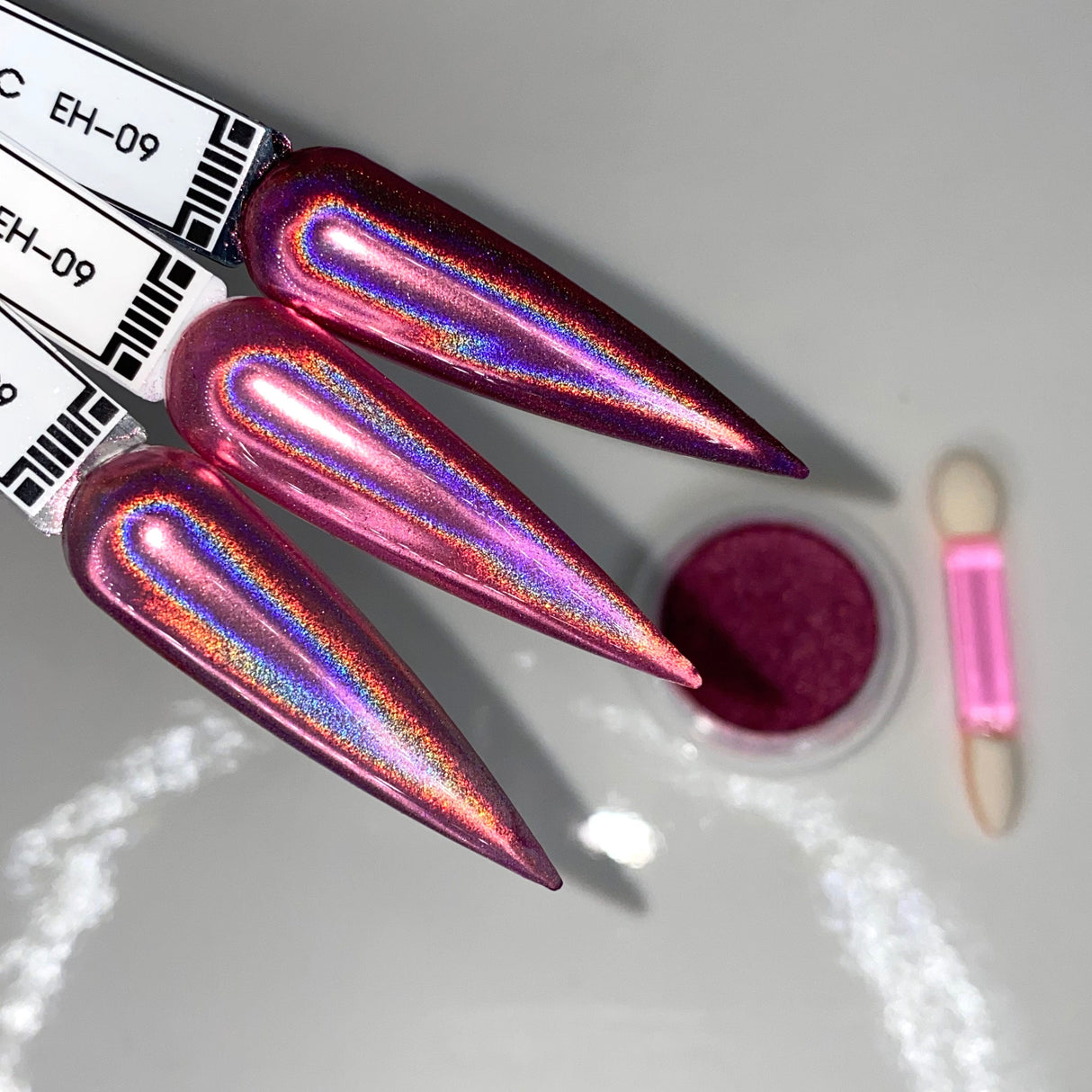 JNBS Nail Chrome Holographic Pink EH-09