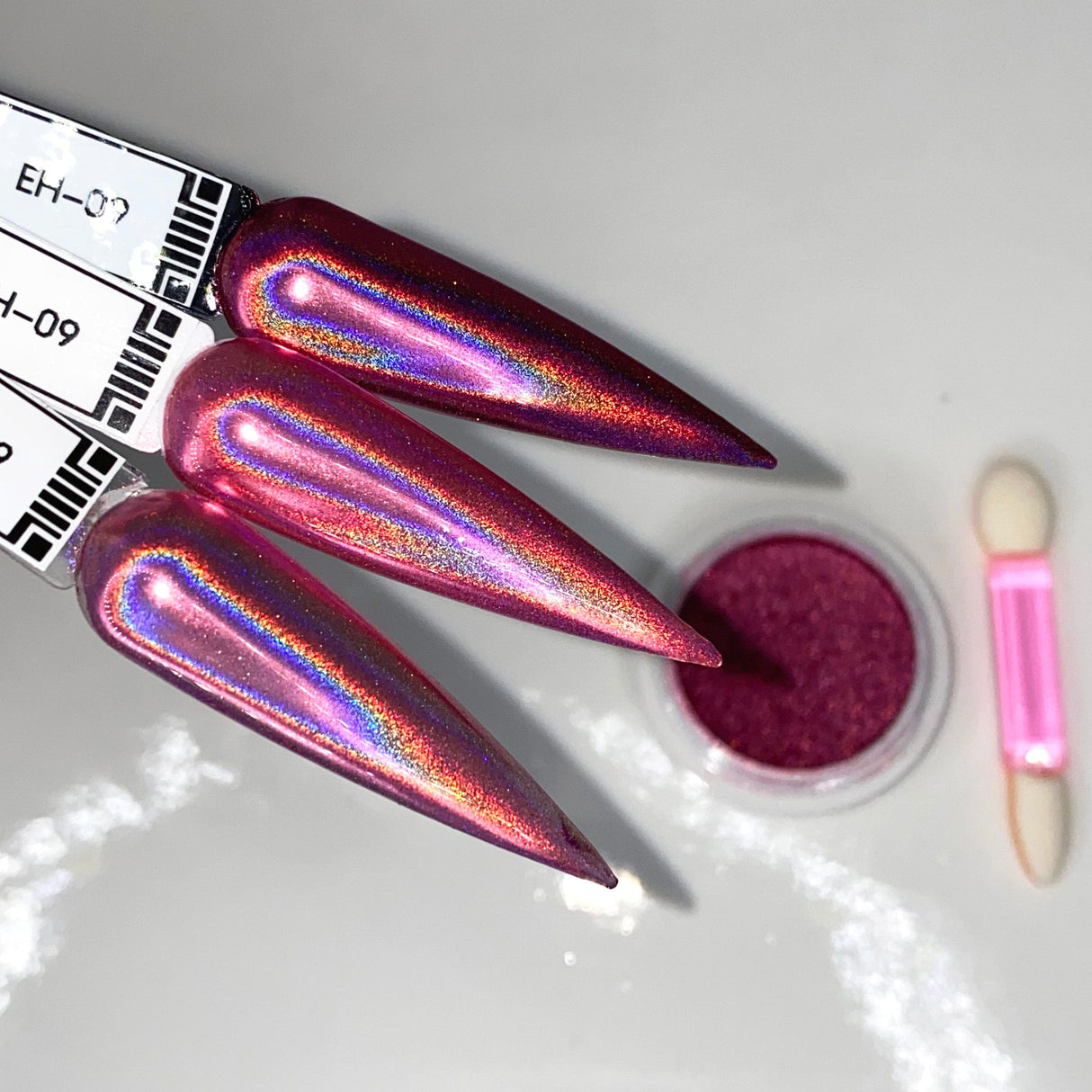 JNBS Nail Chrome Holographic Pink EH-09