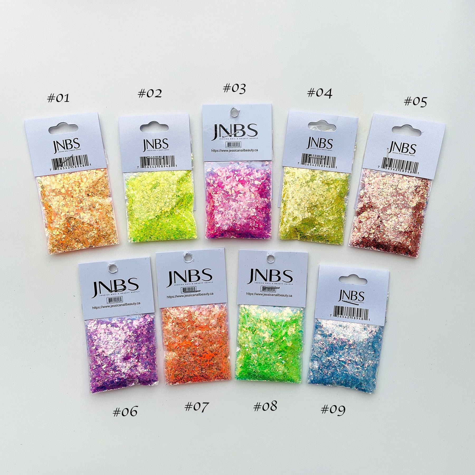 JNBS Nail Flakes Holographic Irregular 01