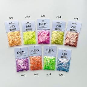 JNBS Nail Flakes Holographic Irregular 01