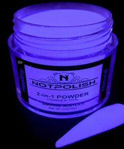 NOTPOLISH 2-in-1 Powder (Glow In The Dark) - G01 Purple White - Jessica Nail & Beauty Supply - Canada Nail Beauty Supply - Glow In The Dark