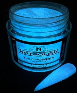 NOTPOLISH 2-in-1 Powder (Glow In The Dark) - G04 White Glitter - Jessica Nail & Beauty Supply - Canada Nail Beauty Supply - Glow In The Dark