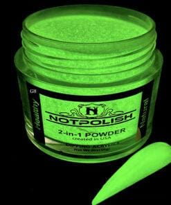 NOTPOLISH 2-in-1 Powder (Glow In The Dark) - G08 Glow Me The Money - Jessica Nail & Beauty Supply - Canada Nail Beauty Supply - Glow In The Dark