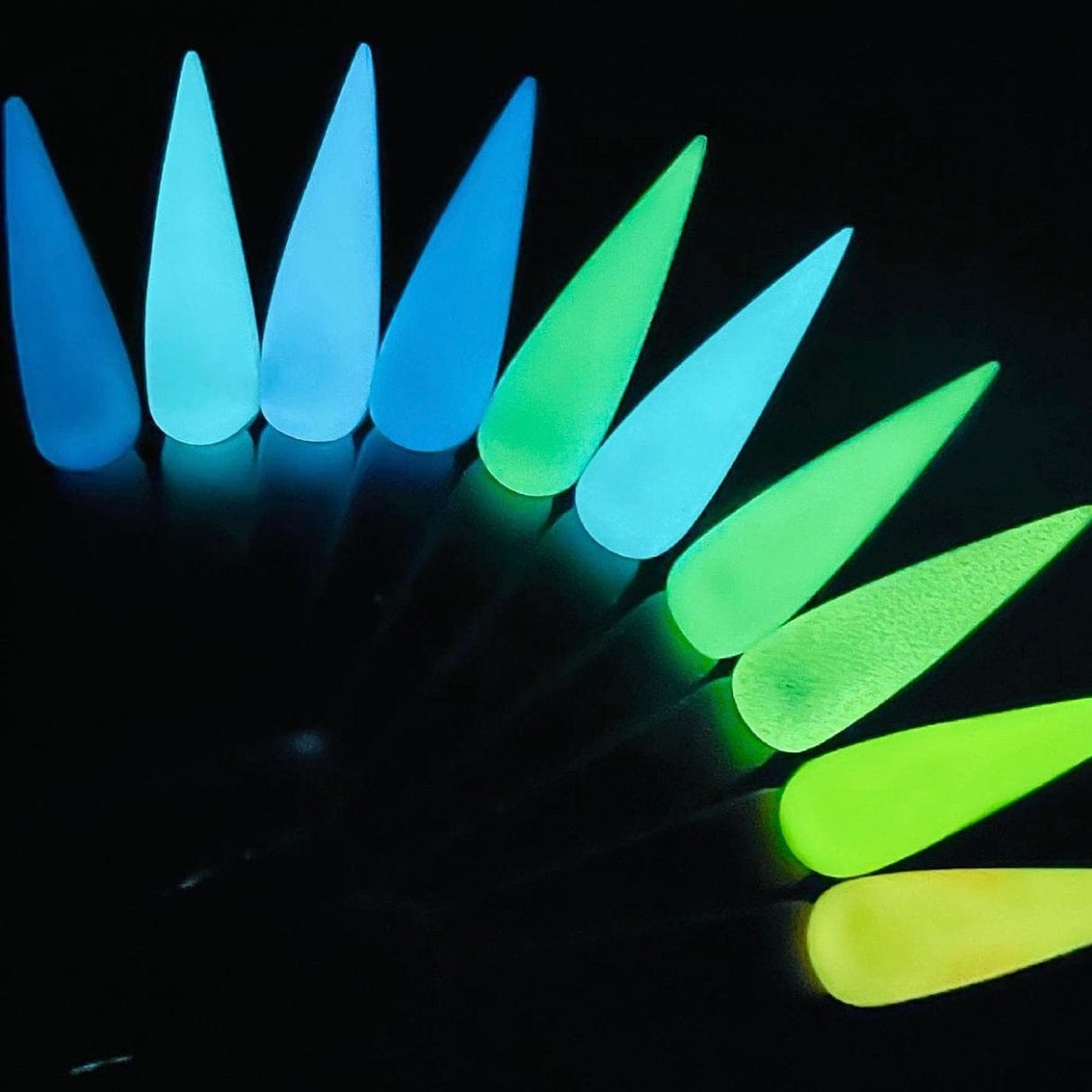 NOTPOLISH Powder Glow In The Dark Collection G16 Clear Aqua
