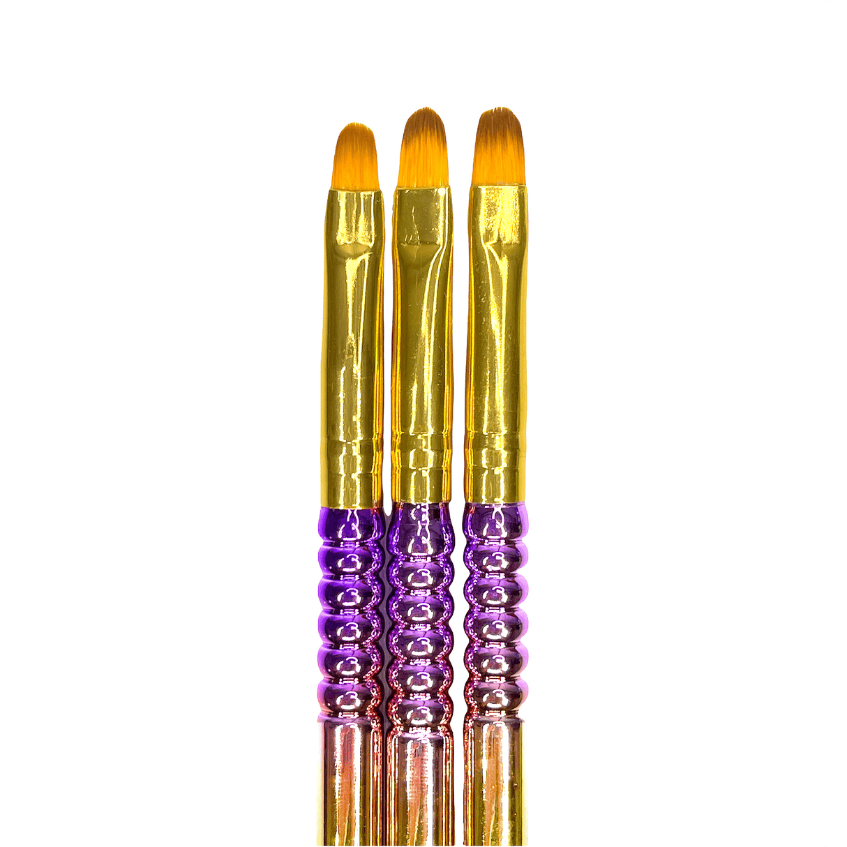 GELHR Gold Mermaid Gel Brush (SET OF 3 different sizes)
