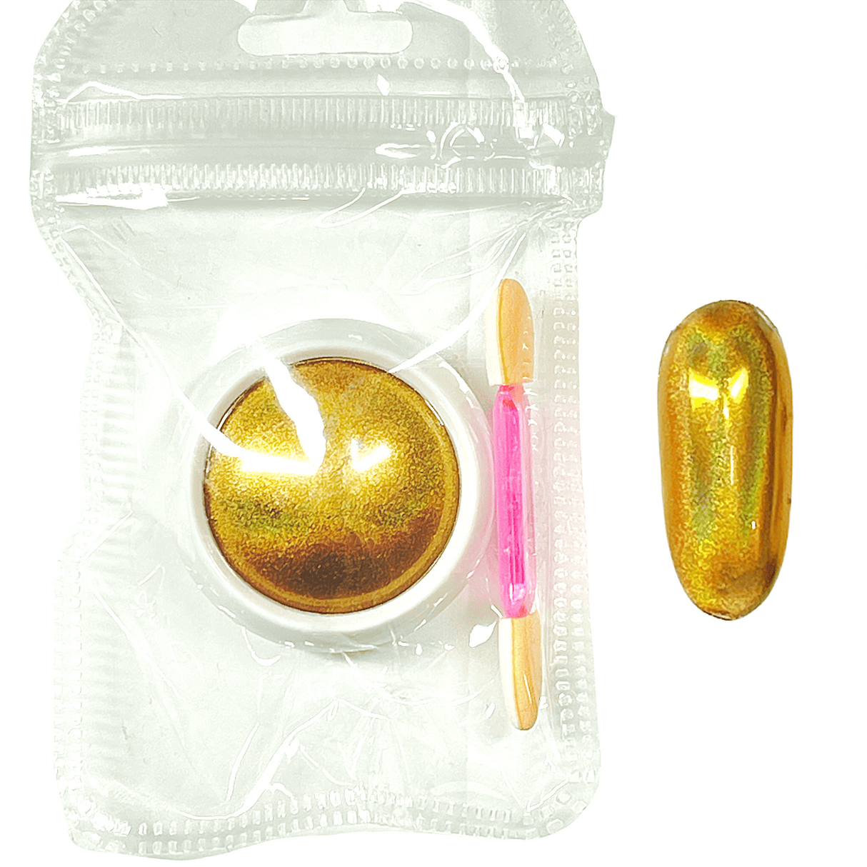 JNBS Nail Chrome Holographic Gold EH 08