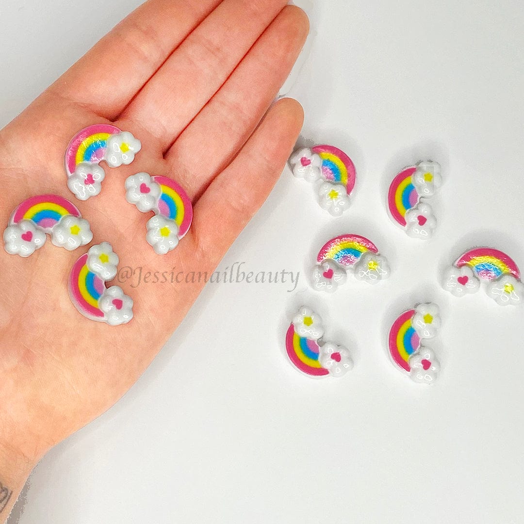 JNBS Kawaii Charm Cute Rainbow Cloud (Bag of 10pcs)