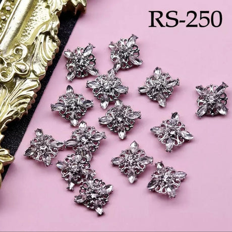 JNBS Alloy with Pearls Crystal Zircon Nail Charm RS248, RS249, RS250
