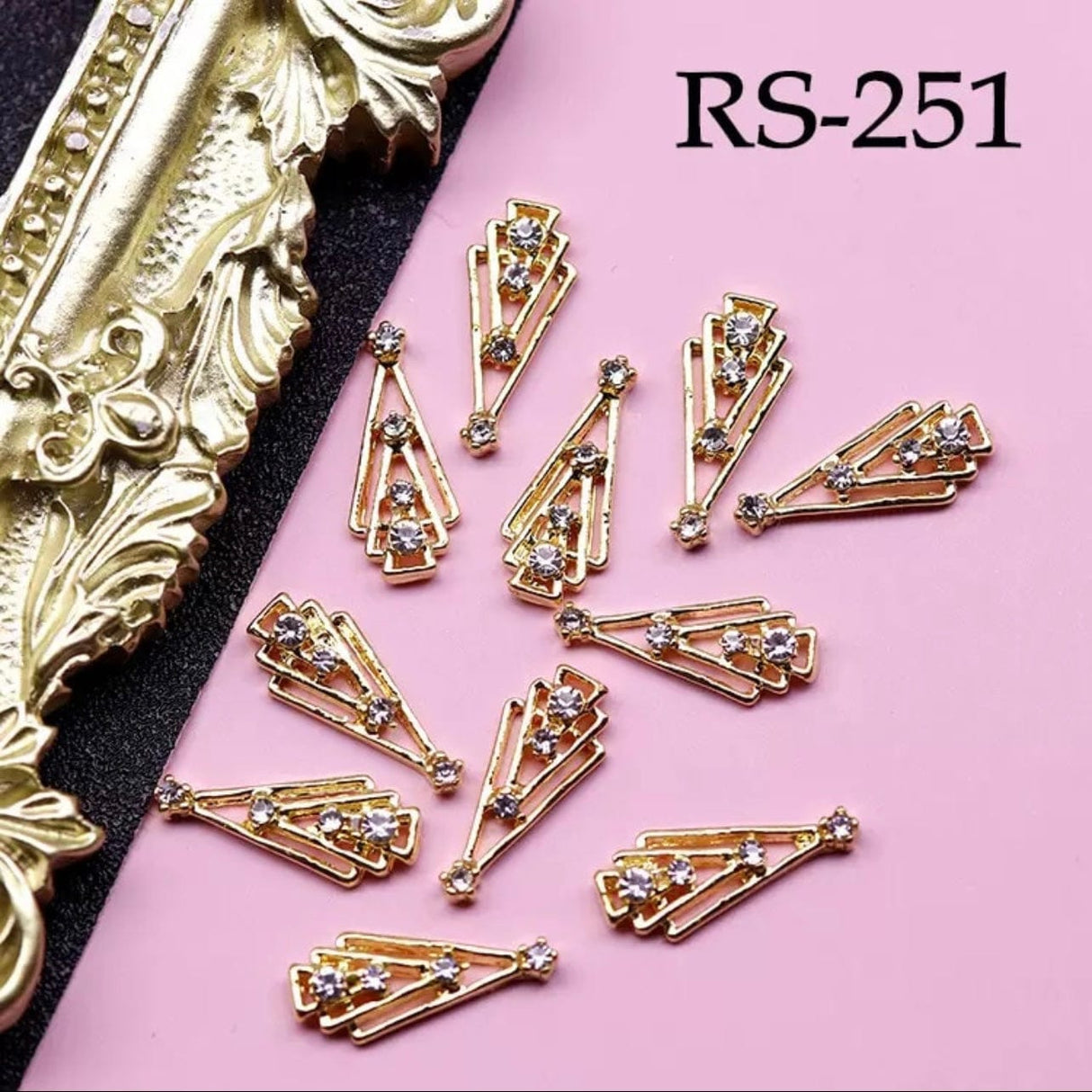 JNBS Alloy with Pearls Crystal Zircon Nail Charm RS251, RS252, RS253)