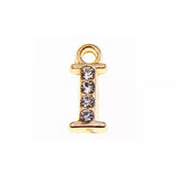 JNBS Nail Piercing Charm 08 Gold Alphabet/ Letter (2pcs)