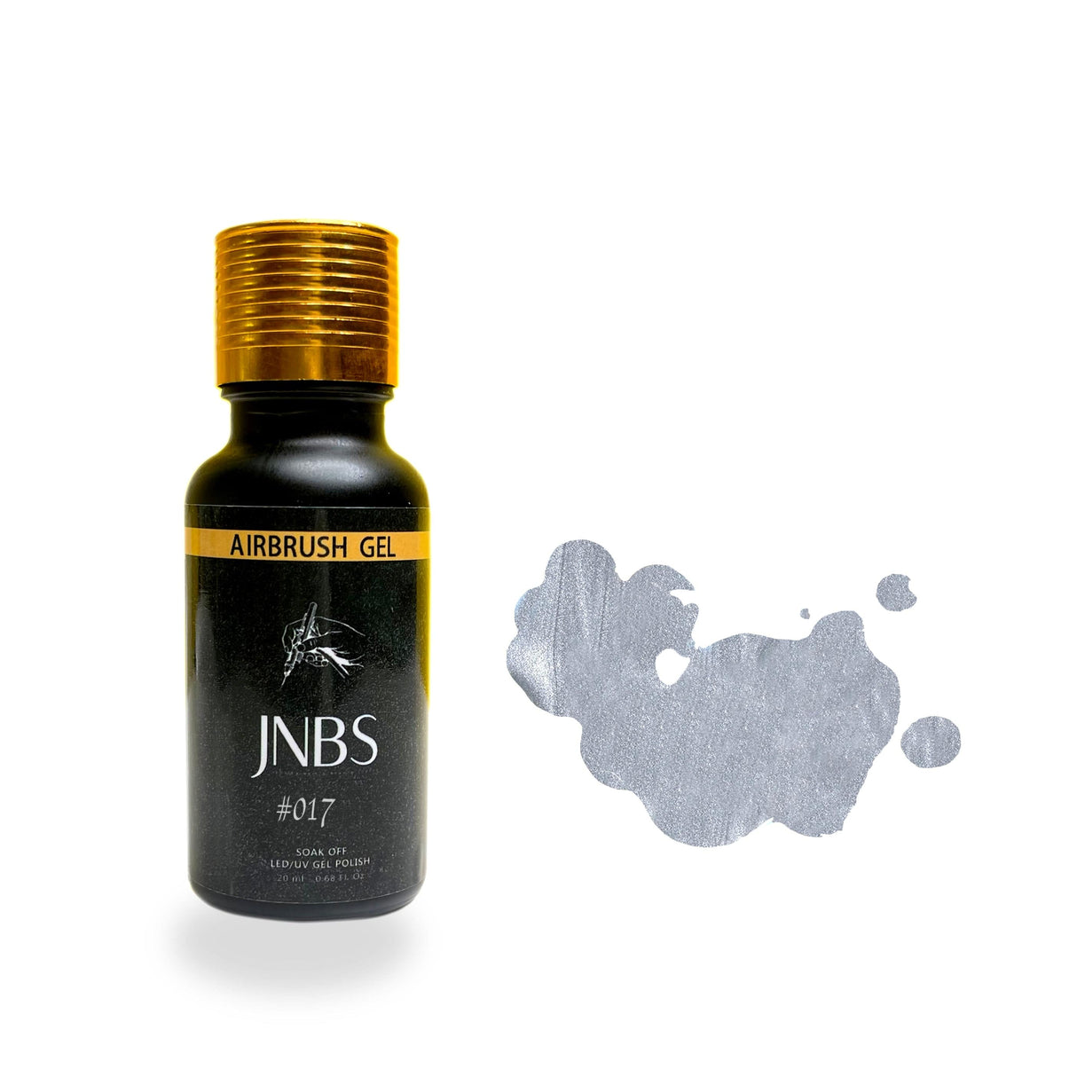 JNBS Airbrush Gel Color Metallic 20mL 017 Silver