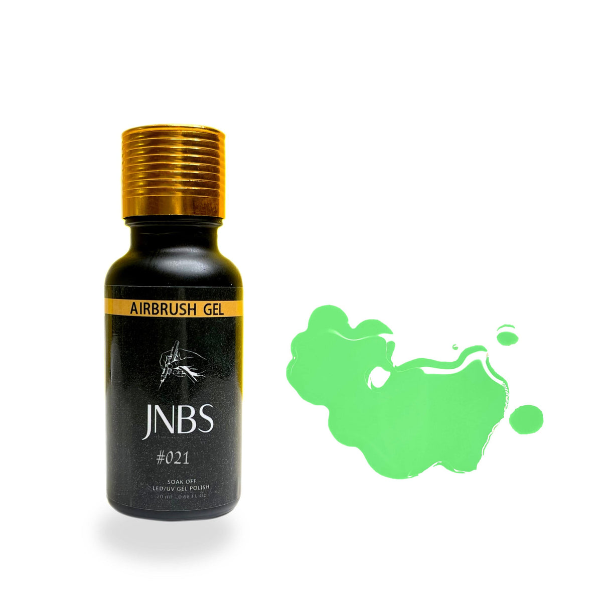 JNBS Airbrush Gel Color Neon 20mL 021 Lime Green