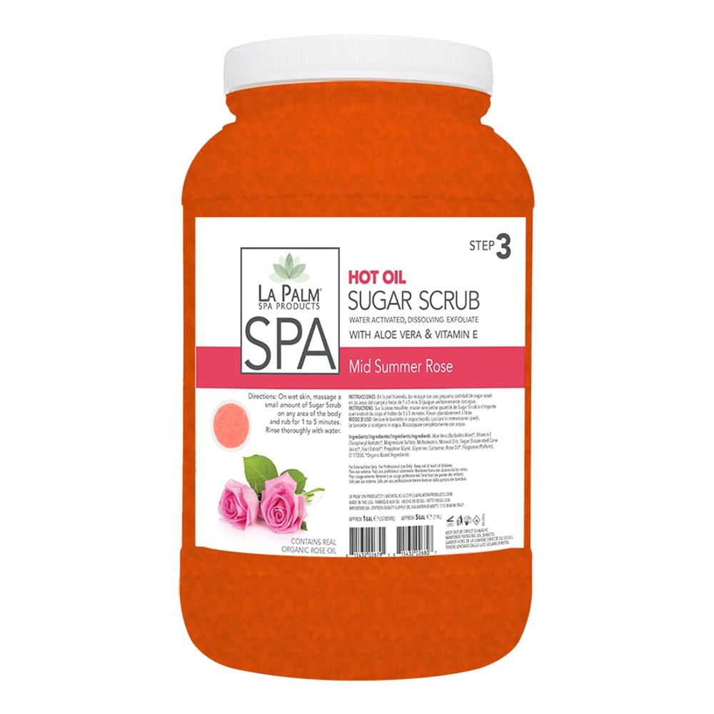 La Palm Hot Oil Sugar Scrub - Mid Summer Rose - 1 GAL - Jessica Nail & Beauty Supply - Canada Nail Beauty Supply - Sugar Scrub