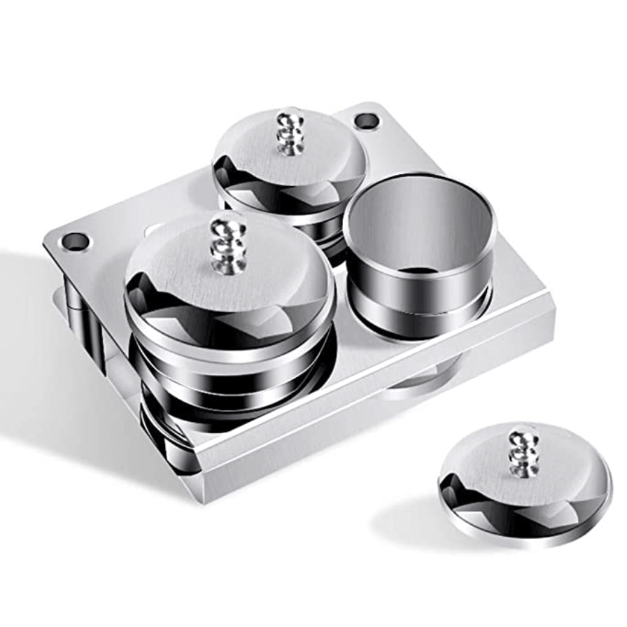 Ikonna Stainless Steel Empty Liquid Container With Lids (Set of 3pcs)