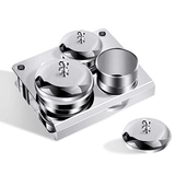 Ikonna Stainless Steel Empty Liquid Container With Lids (Set of 3pcs)