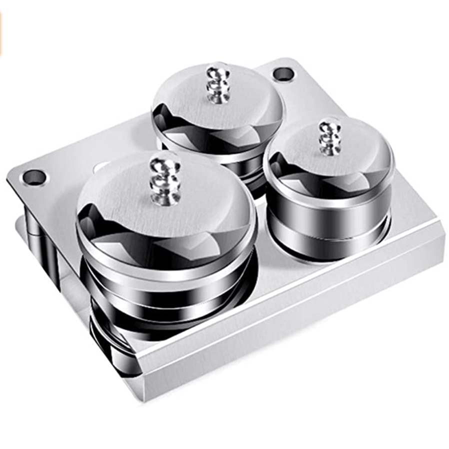 Ikonna Stainless Steel Empty Liquid Container With Lids (Set of 3pcs)