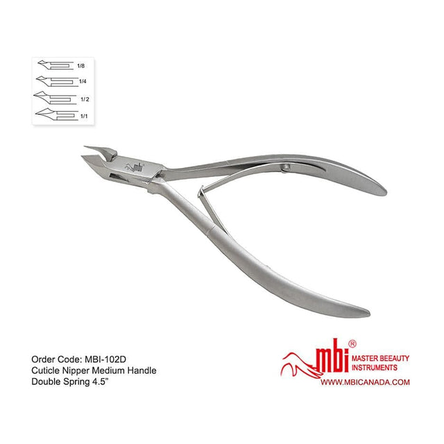 MBI-102D Cuticle Nipper Double Spring Handle 1/2 Jaw - Jessica Nail & Beauty Supply - Canada Nail Beauty Supply - Cuticle Nipper