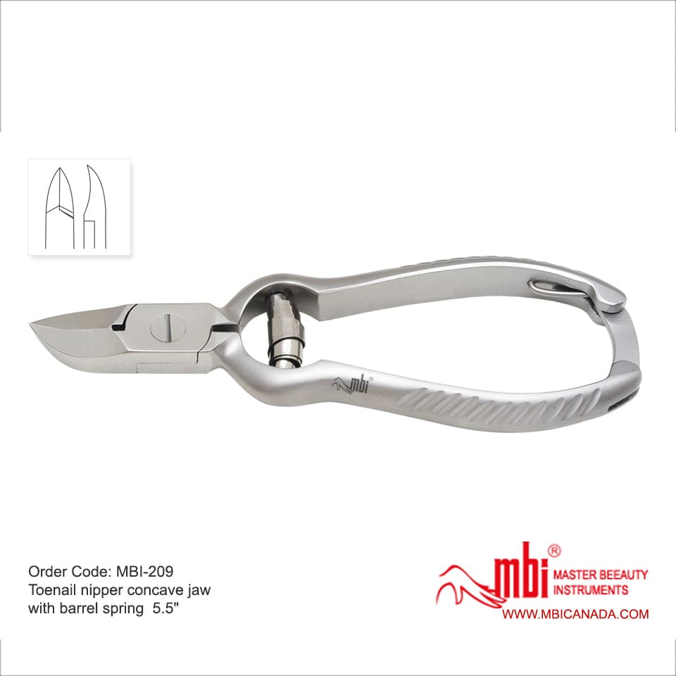MBI 209 Toenail Nipper Concave Jaw with Barrel Spring Size 5.5''