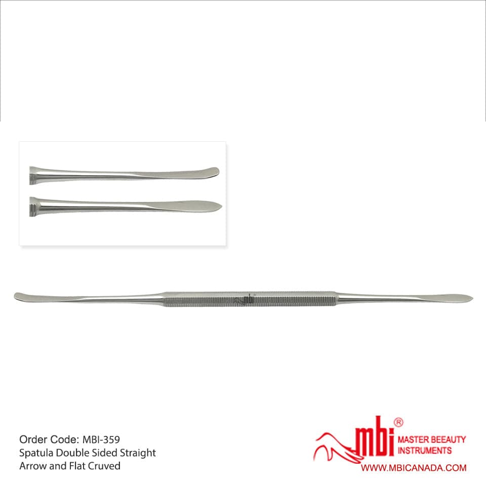 MBI 359 Spatula Double Sided Straight Arrow and Flat Curved