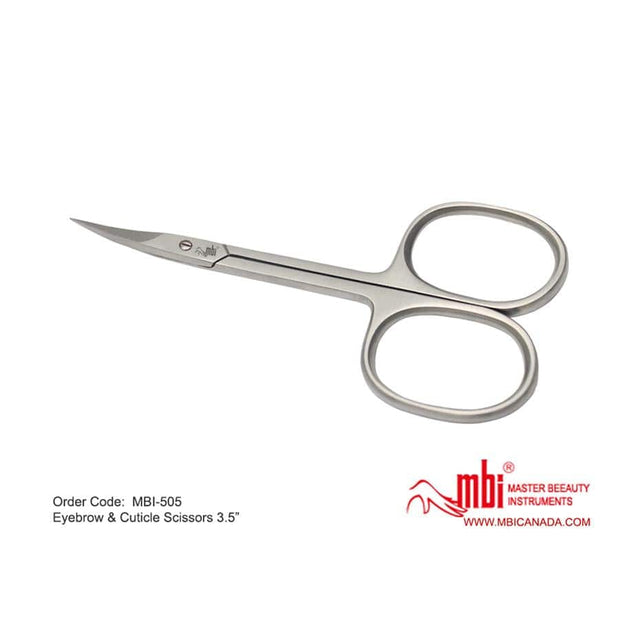 MBI-505 Eyebrow & Cuticle Scissors Curved Size 3.5″ - Jessica Nail & Beauty Supply - Canada Nail Beauty Supply - Scissors
