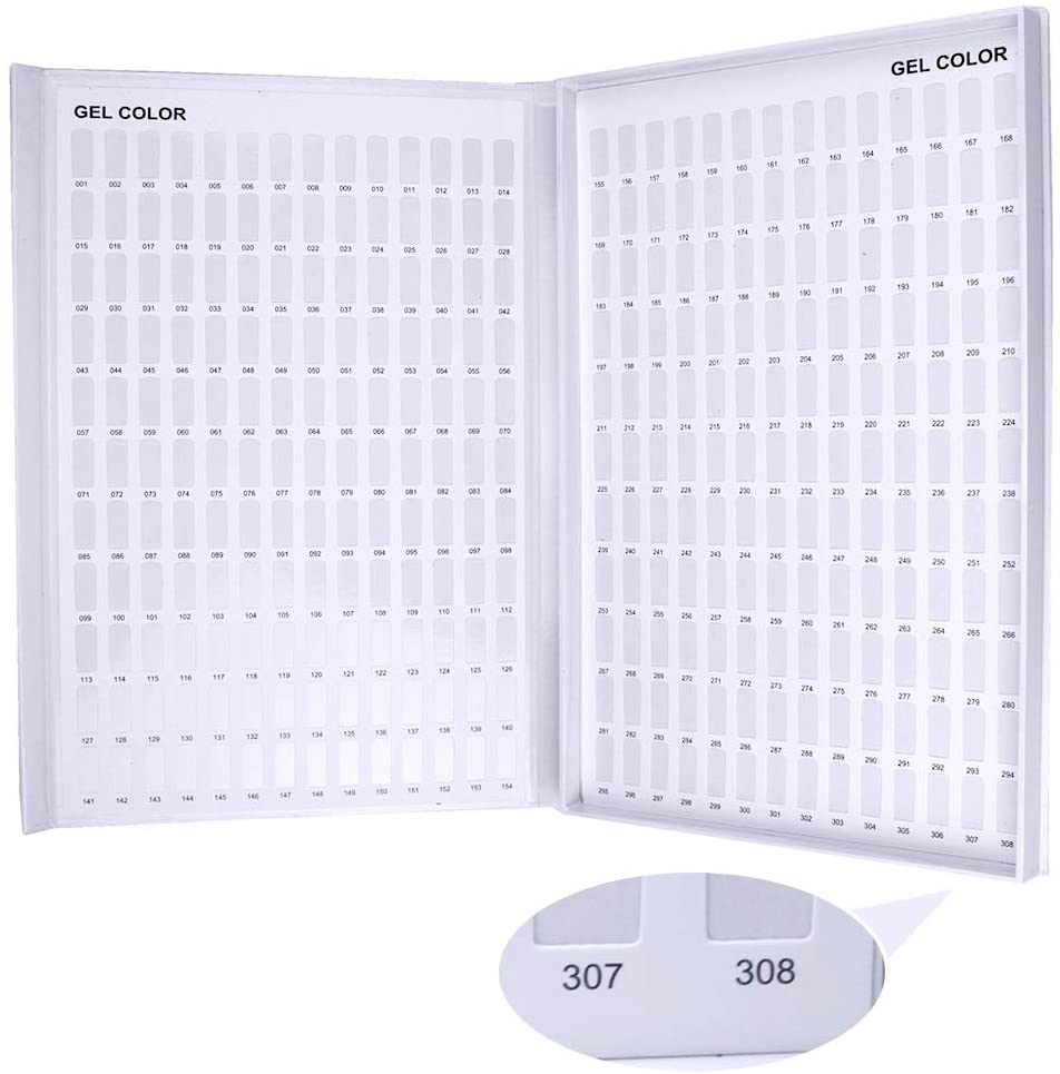 JNBS Gel Polish Book Color Chart Display 308 rooms