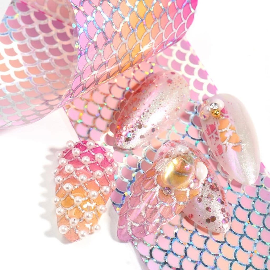 JNBS Nail Foil Mermaid ( Box of 10 Rolls)