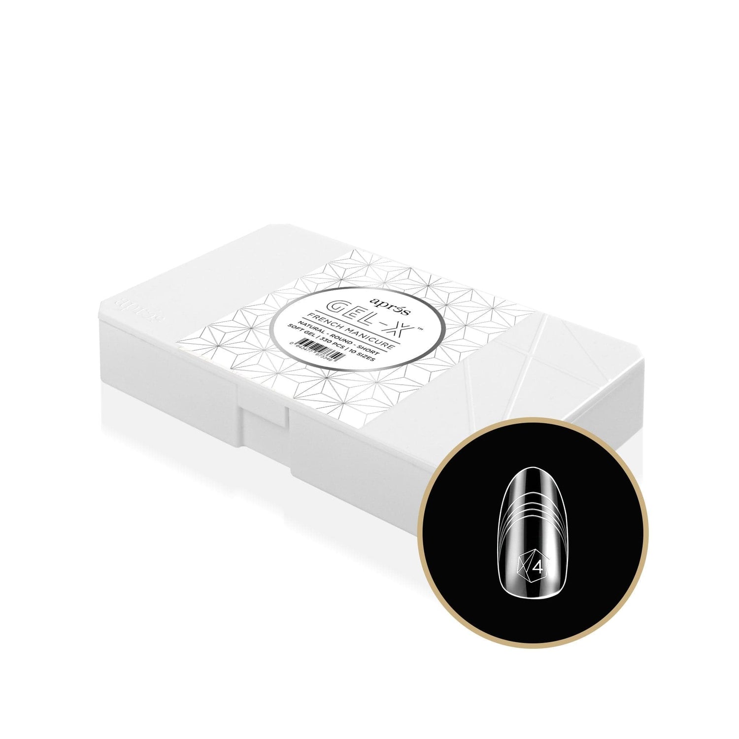 Apres Gel X™ Box of 330pcs French Manicure Natural Round Tips