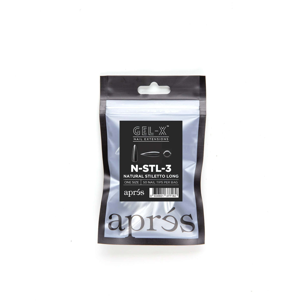 Apres Refill Bags (50pcs) Natural Stiletto Long