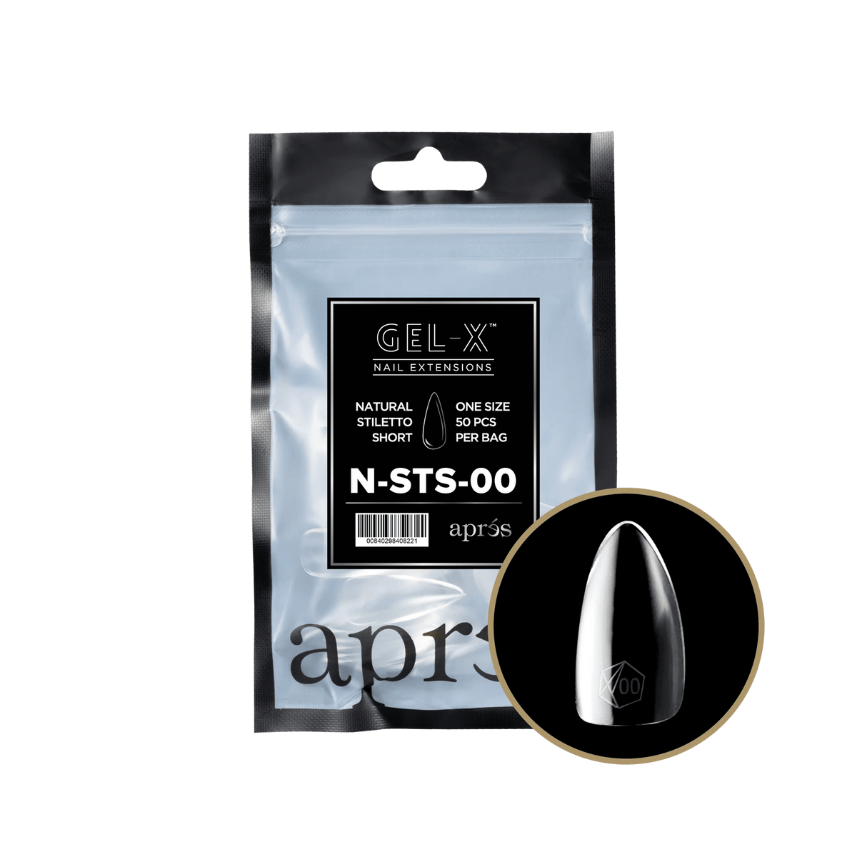 Apres Refill Bags (50pcs) Natural Stiletto Short