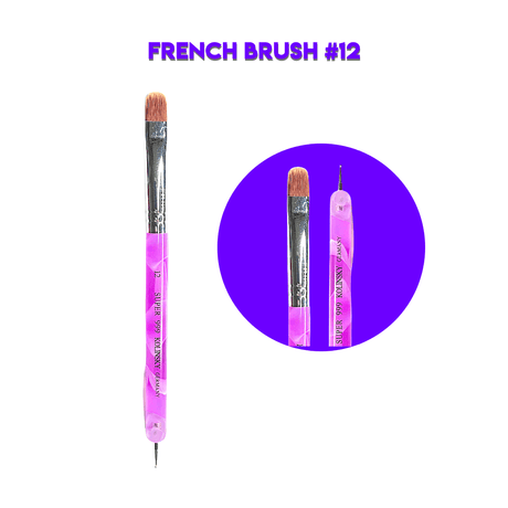 Nail Art Brush - French Brush #12 - PINK (1pc) - Jessica Nail & Beauty Supply - Canada Nail Beauty Supply - Art Brush