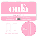 Oulà Nail Enhancement Tips SQUARE 2XL NO & LOW C CURVE