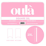 Oulà Nail Enhancement Tips SQUARE 2XL NO & LOW C CURVE