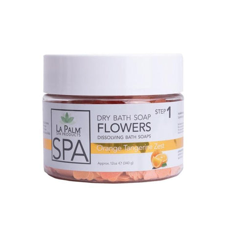 La Palm - Dry Bath Soap Flowers #Orange Tangerine Zest (12 oz) - Jessica Nail & Beauty Supply - Canada Nail Beauty Supply - Spa Soap