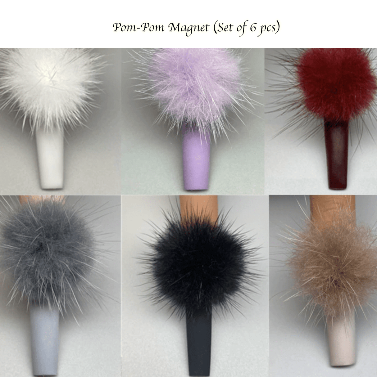 JNBS Pom Pom Magnet (Set of 6pcs)