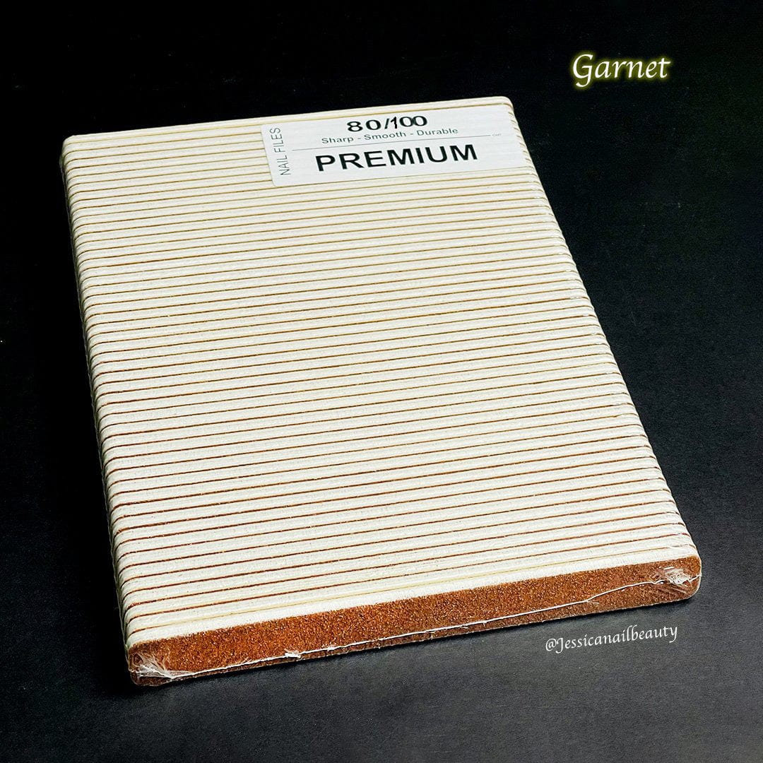 Premium Nail File Jumbo (Square) GARNET (80/100)