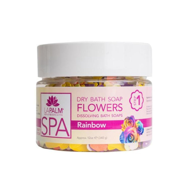 La Palm - Dry Bath Soap Flowers #Rainbow (12 oz) - Jessica Nail & Beauty Supply - Canada Nail Beauty Supply - Spa Soap
