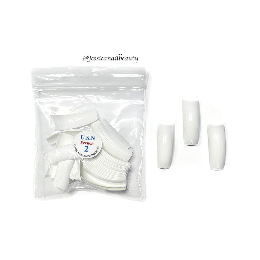 U.S.N French Nail Tips (Bag of 50 pcs) White