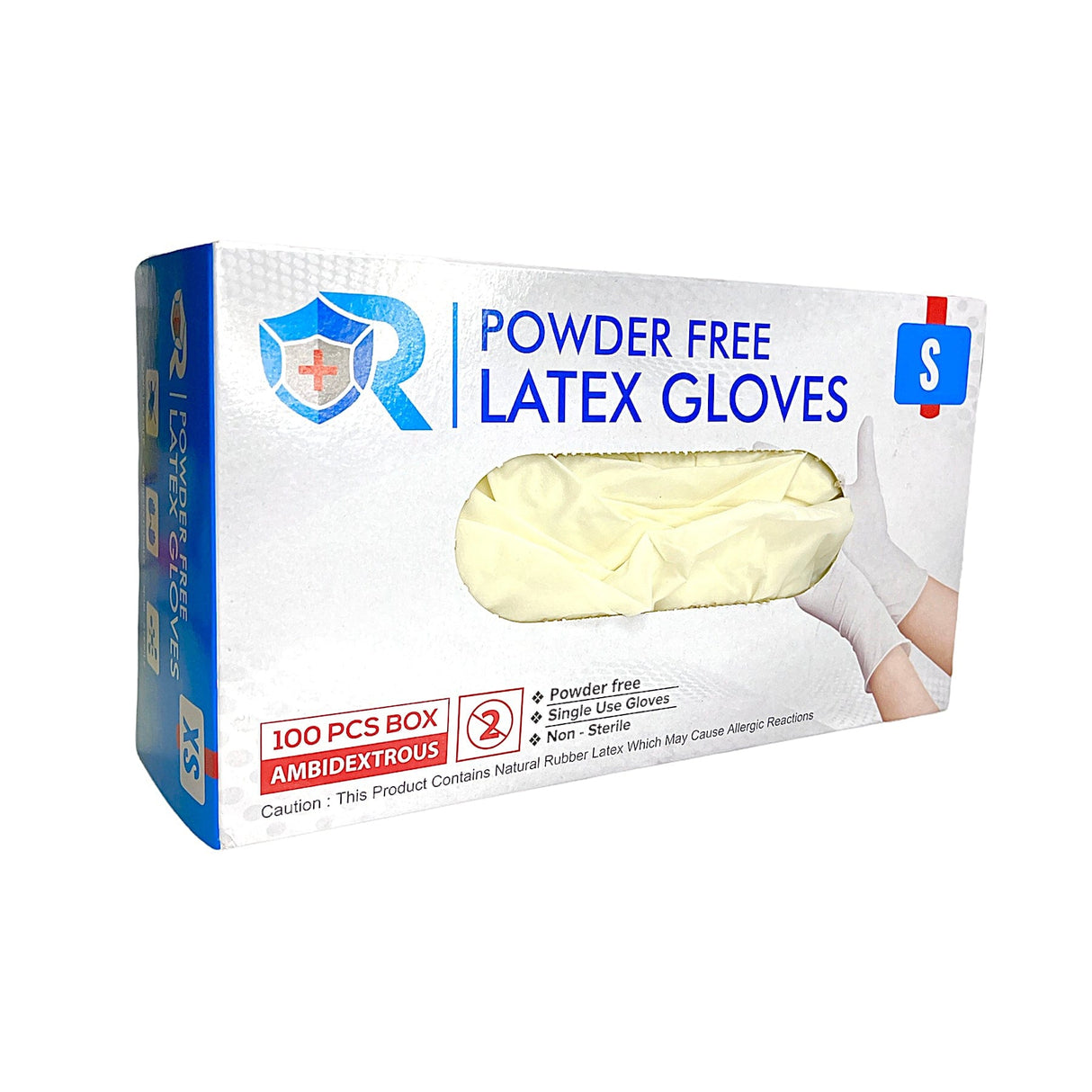 R+ Power Free Latex Gloves Small