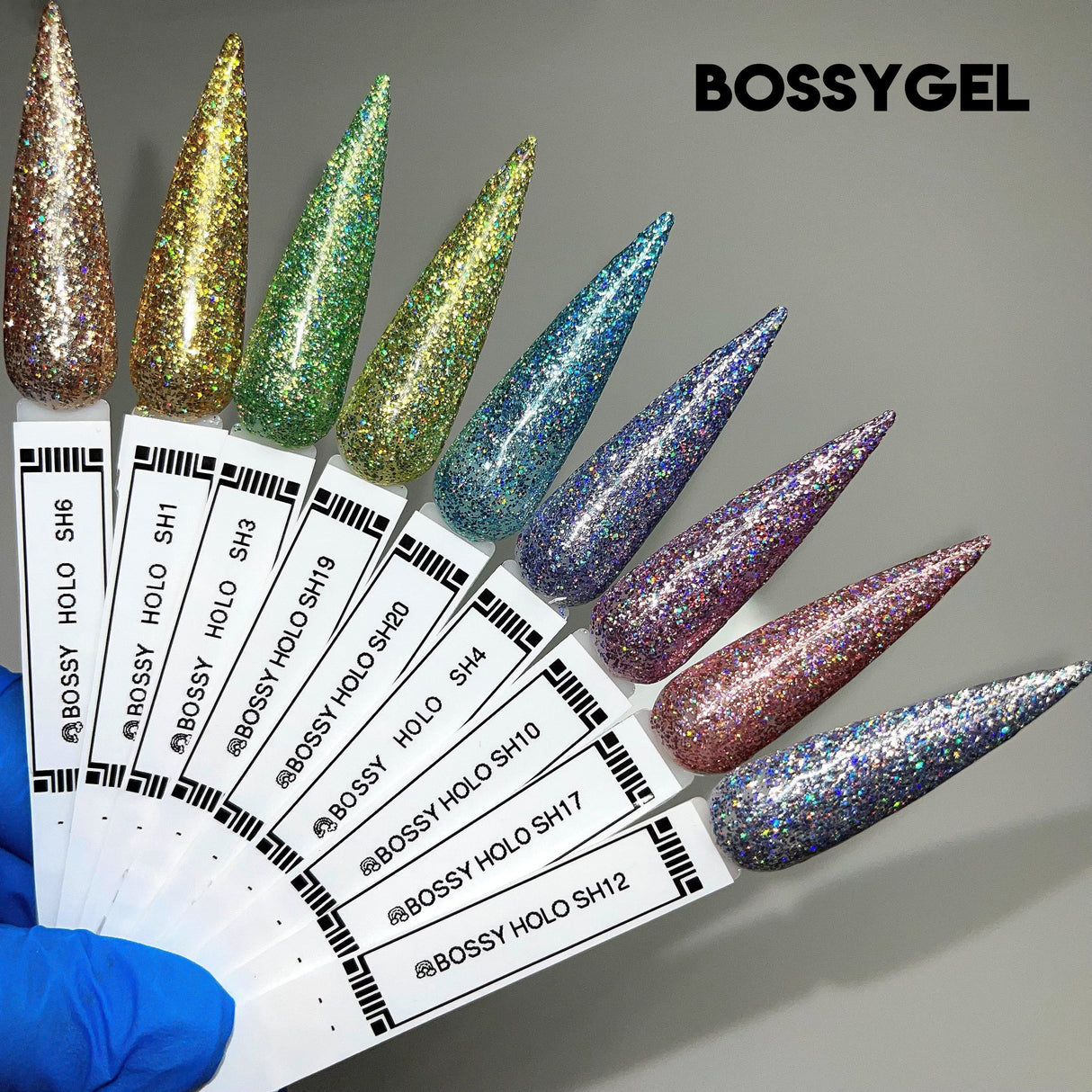 Bossy Gel MERMAID Collection Super Holo  (Set of 9 colors)